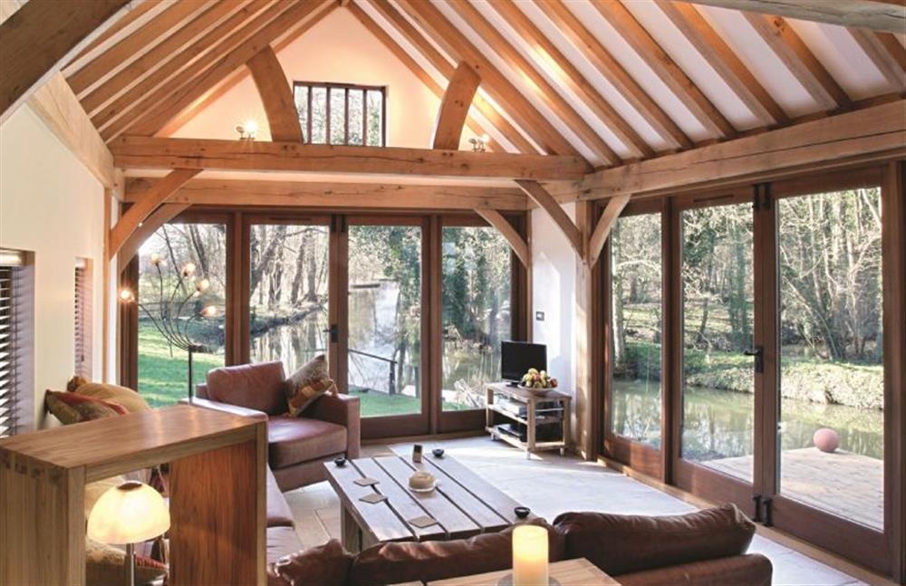 Ground floor: Stunning views from the sitting room at Riverside Cottage, Syleham near Eye