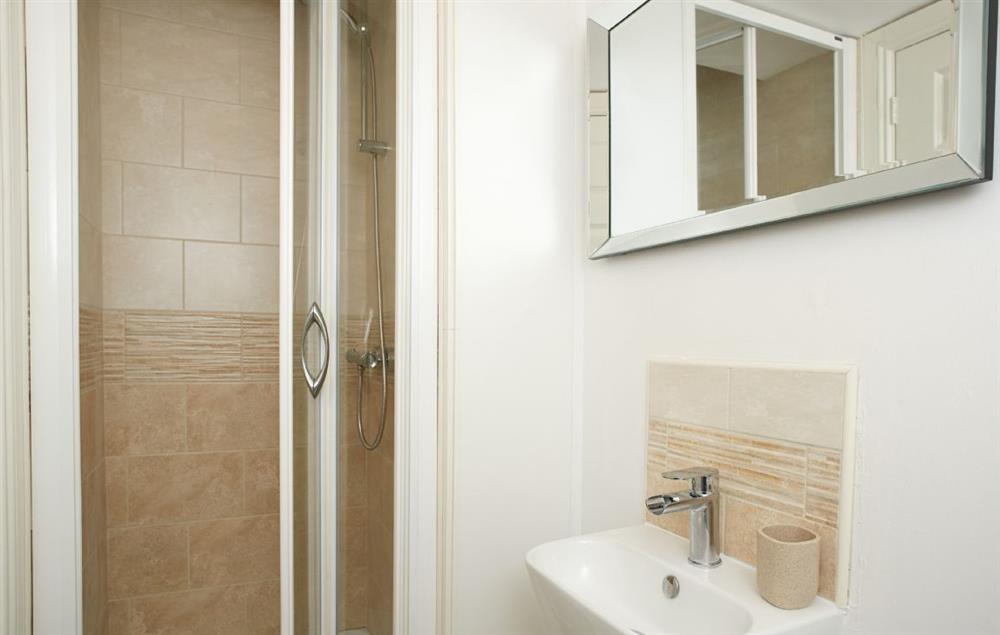 En suite shower room at Riverside Farm Cottage, Kirby Mills, Kirkbymoorside