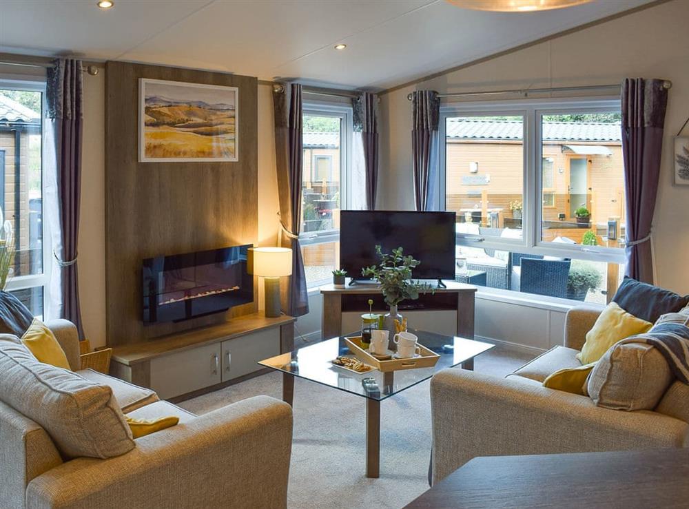 Living area at Riverside Lodge in Perthshire, Scotland