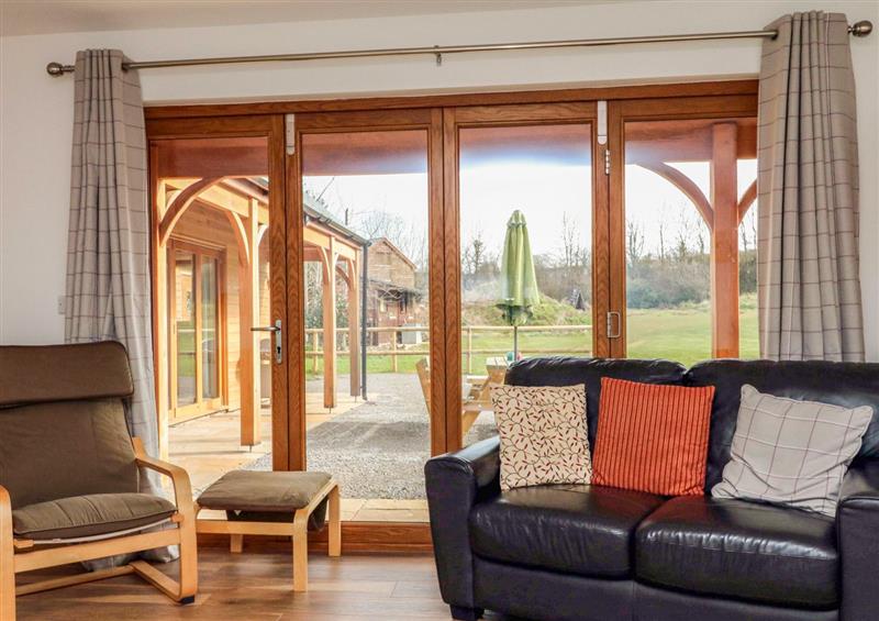 The living room at Riverside Lodge, Washford