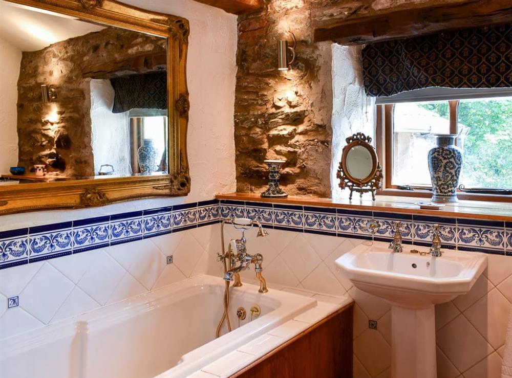 Bathroom at Riverside Mill & Glamping Pod in Patton, near Kendal, Cumbria