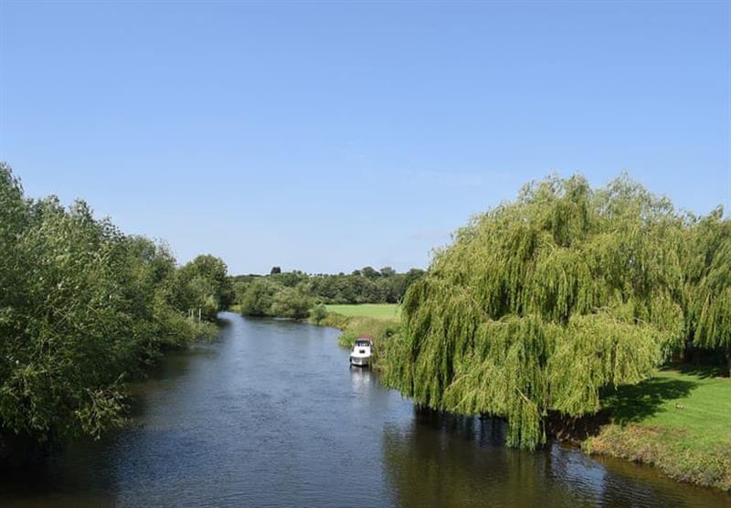 The rivers runs through it at Riverside Park in Stratford-upon-Avon, Warwickshire