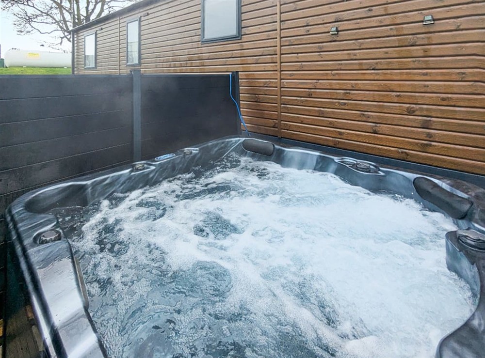 Hot tub at Riverside Retreat in Morpeth, Northumberland