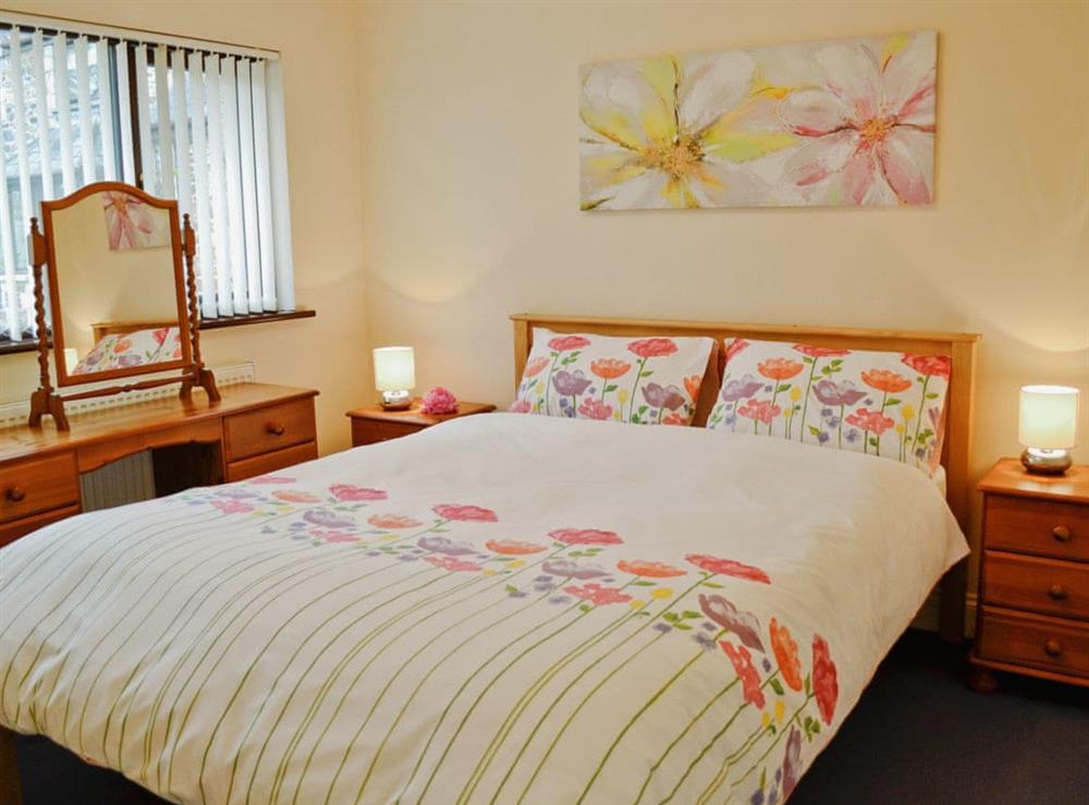 Double bedroom at Riverside in Tregrehan, near St Austell, South Cornwall