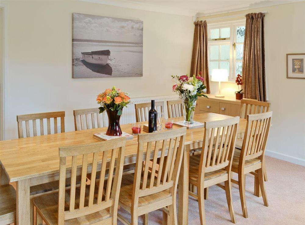 Large family dining area at Riverside Villa in Liskeard, Cornwall