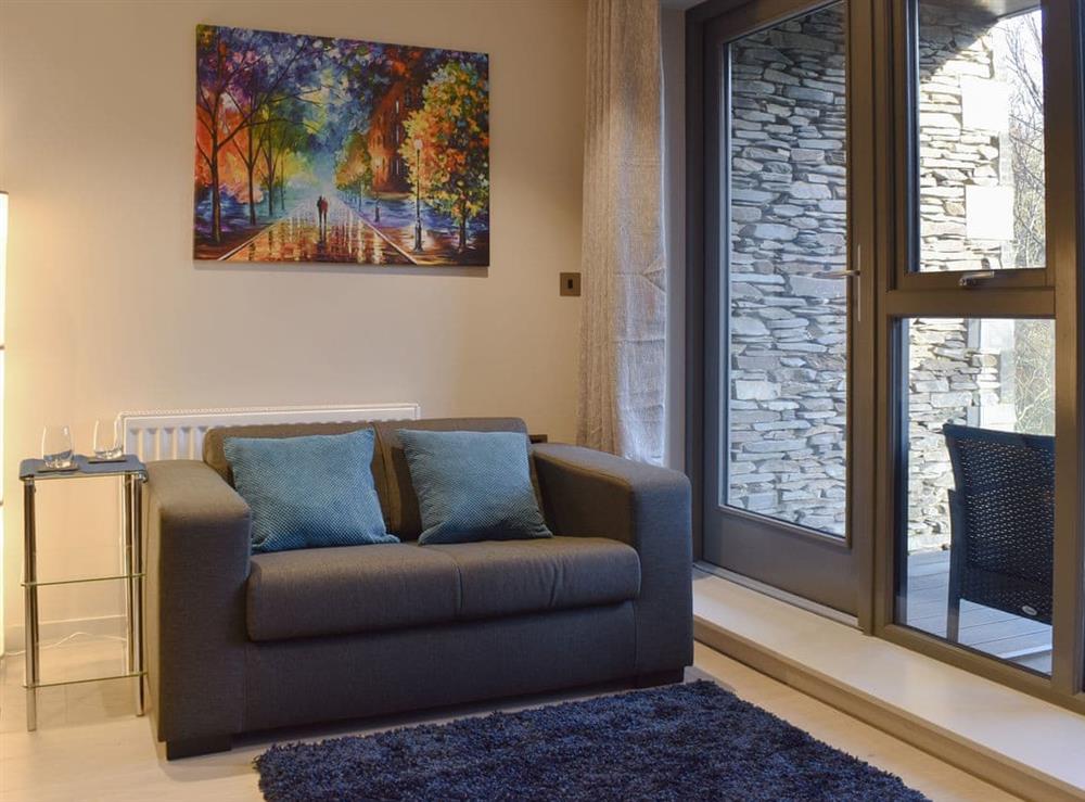 Living area at Riverview apartment in Backbarrow, Cumbria