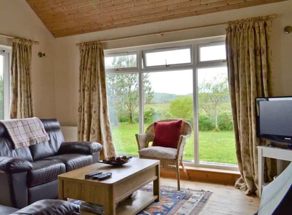 Comfy lounge area at Riverview Cottage in Acharacle, Argyll