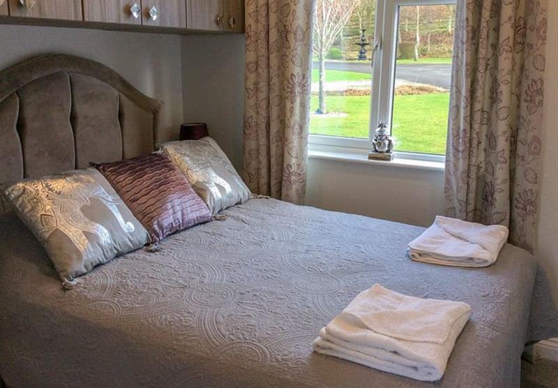 Double bedroom in the Chatsworth Lodge at Riverview Holiday Park in Newcastleton, Scottish Borders