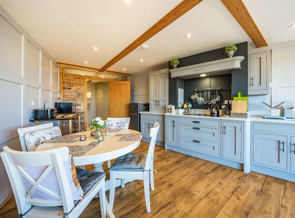 Kitchen area at Riverview Lodge in Gloucester, Gloucestershire