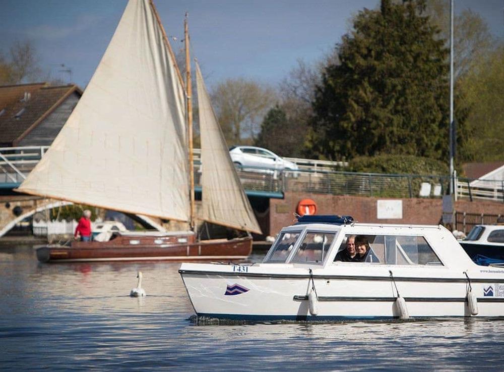 Fun on the water at Riverview in Wroxham, Norwich., Norfolk