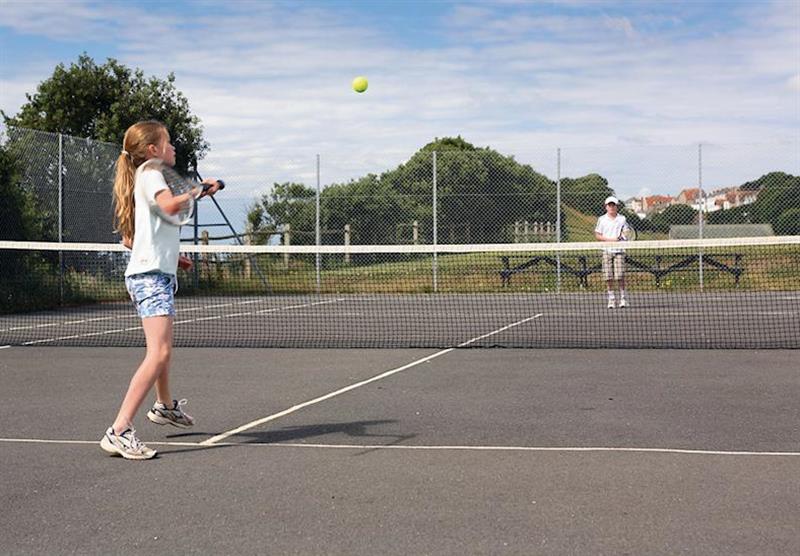 Tennis court at Riviera Park in Isle of Wight, South of England