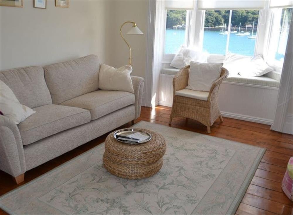 Comfortable sitting room with fabulous views at Roadstead in Fowey, Cornwall