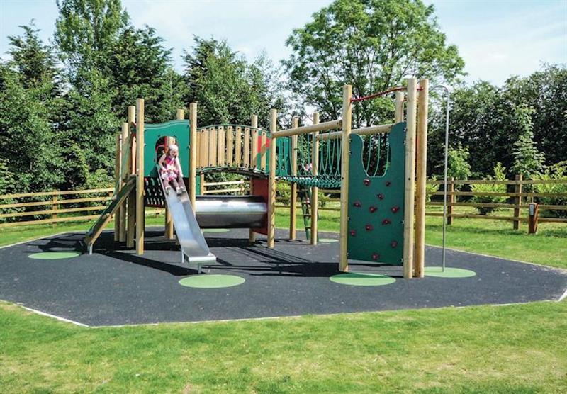 Children’s play area at Robin Hood Caravan Park in Vale of York, North of England