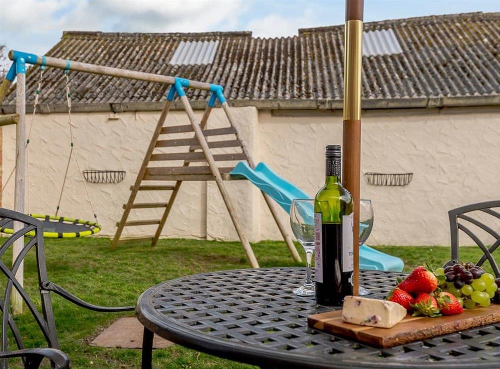 Enjoy an alfresco brunch whilst keeping an eye on the kids in the garden at Robins Barn in Skegness, Lincolnshire