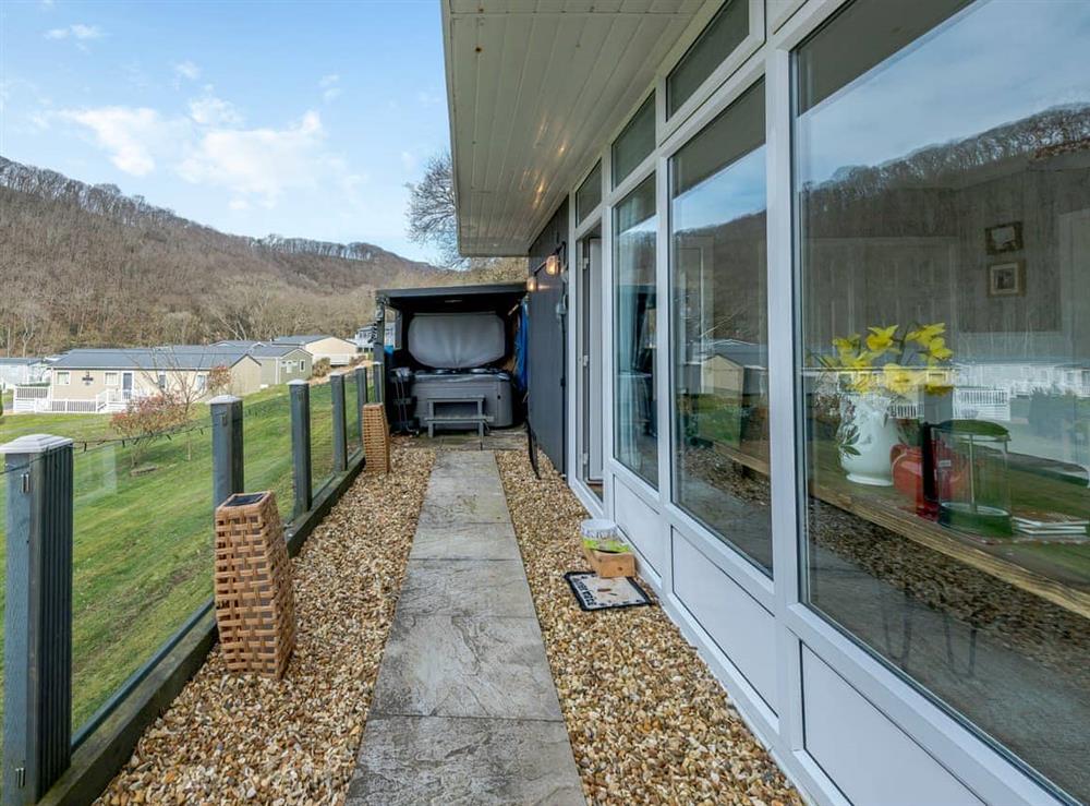 Outdoor area at Robins Nest in Gilfachrheda, near New Quay, Dyfed