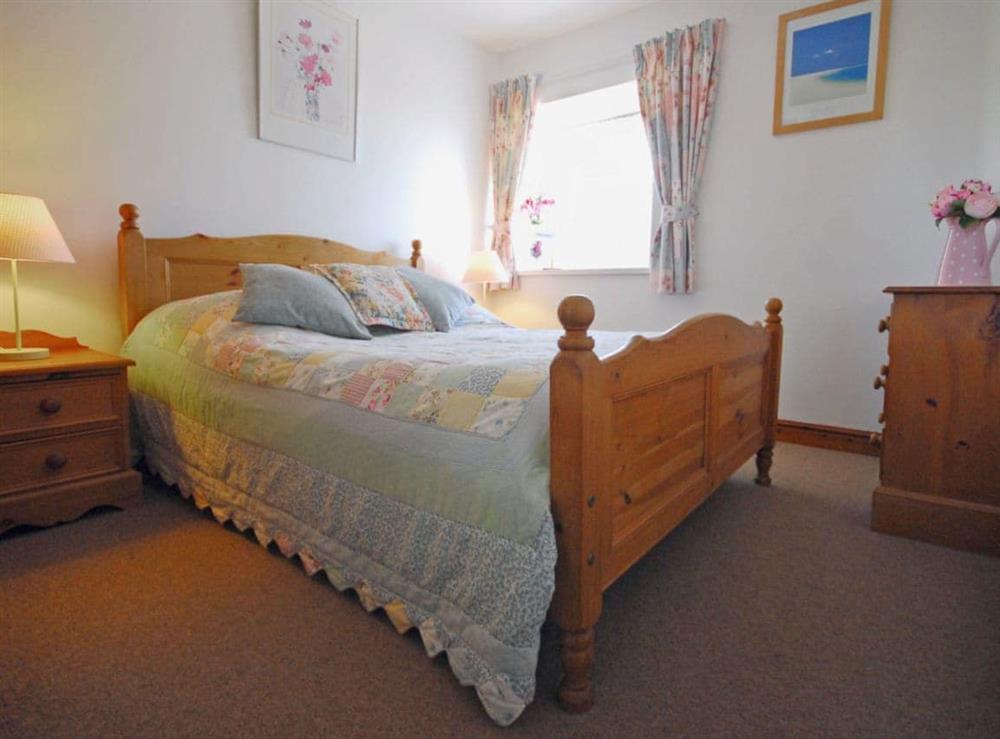 Double bedroom at Robin’s Nest in Kerrow Farm, Sennen, Cornwall., Great Britain