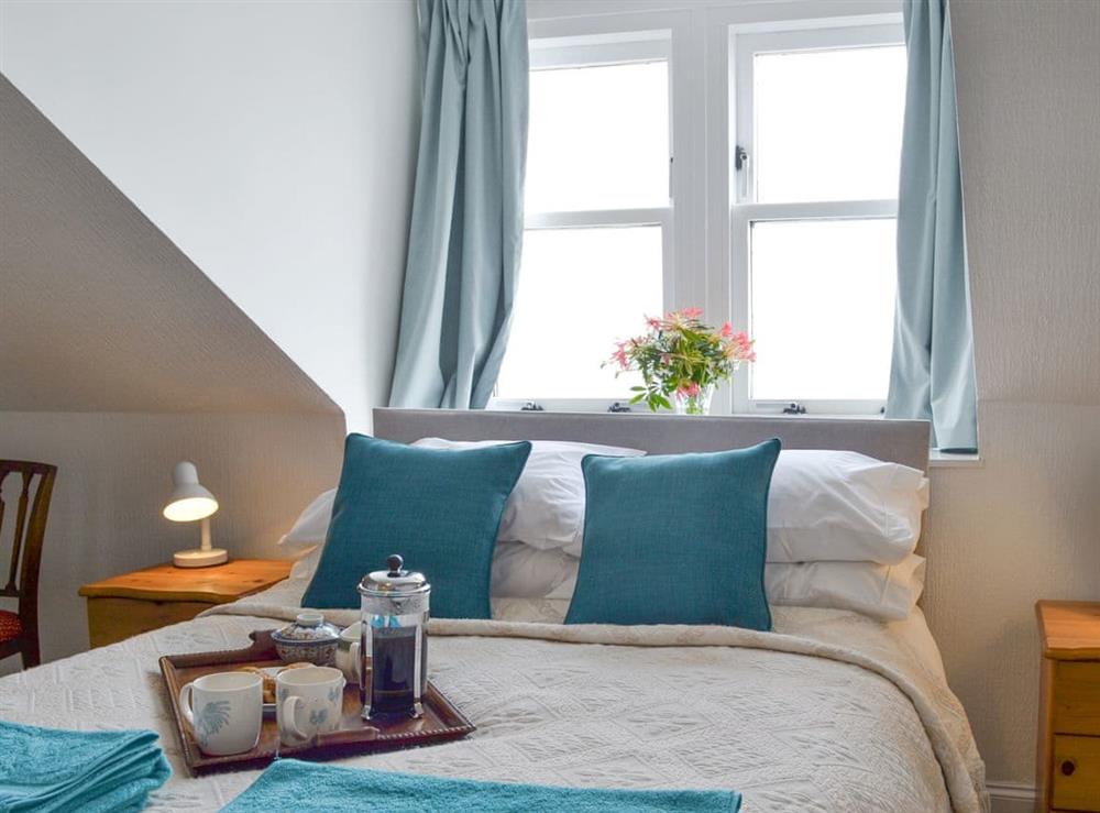 Relaxing double bedroom at Rock Cottage in Ardentinny, near Dunoon, Argyll and Bute, Scotland