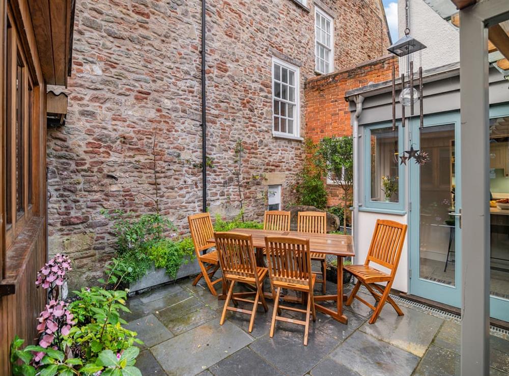Patio at Rock House in Wells, Somerset