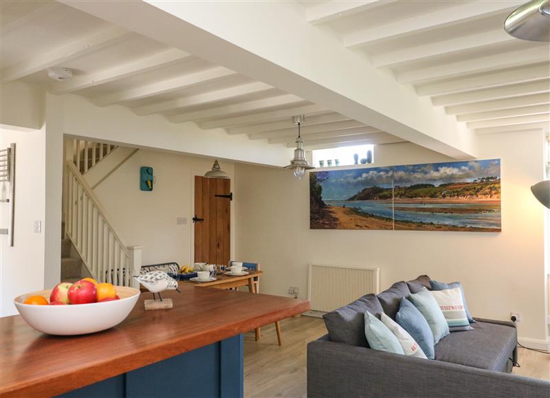 Enjoy the living room at Rock Pool Cottage, Noss Mayo