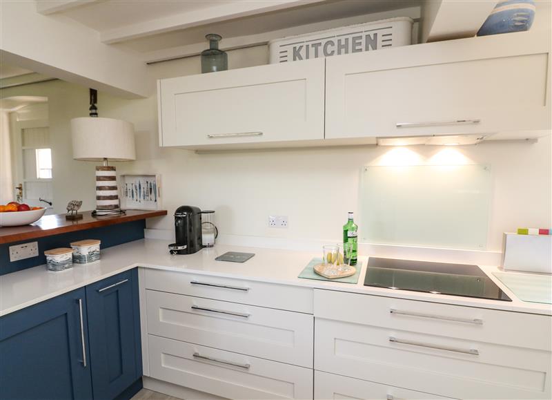 This is the kitchen at Rock Pool Cottage, Noss Mayo