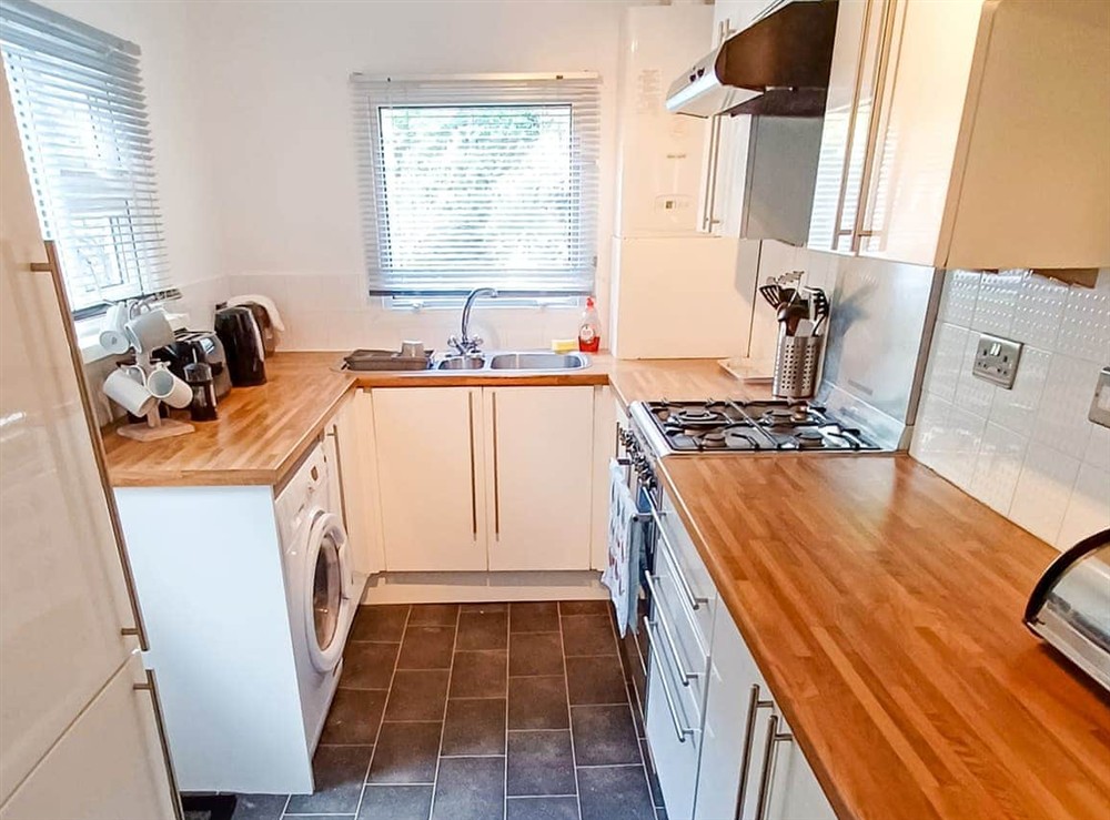 Kitchen at Rockhopper Cottage in Brixham, Devon