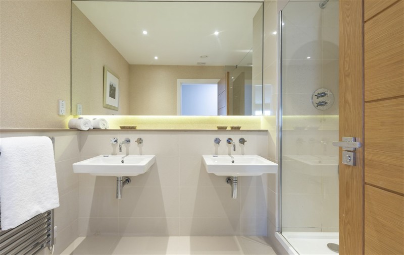 This is the bathroom at Rockpool at Salt, Cornwall