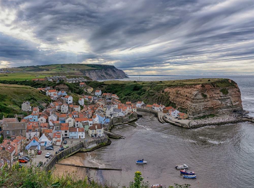 Staithes, clinging to the North Yorkshire coastline at Rockpool Cottage in Saltburn-by-the-Sea, North Yorkshire