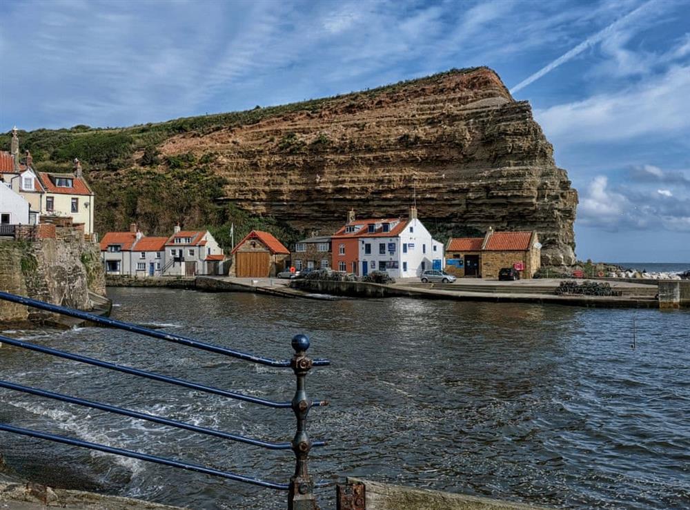The fishing village of Staithes, North Yorkshire at Rockpool Cottage in Saltburn-by-the-Sea, North Yorkshire