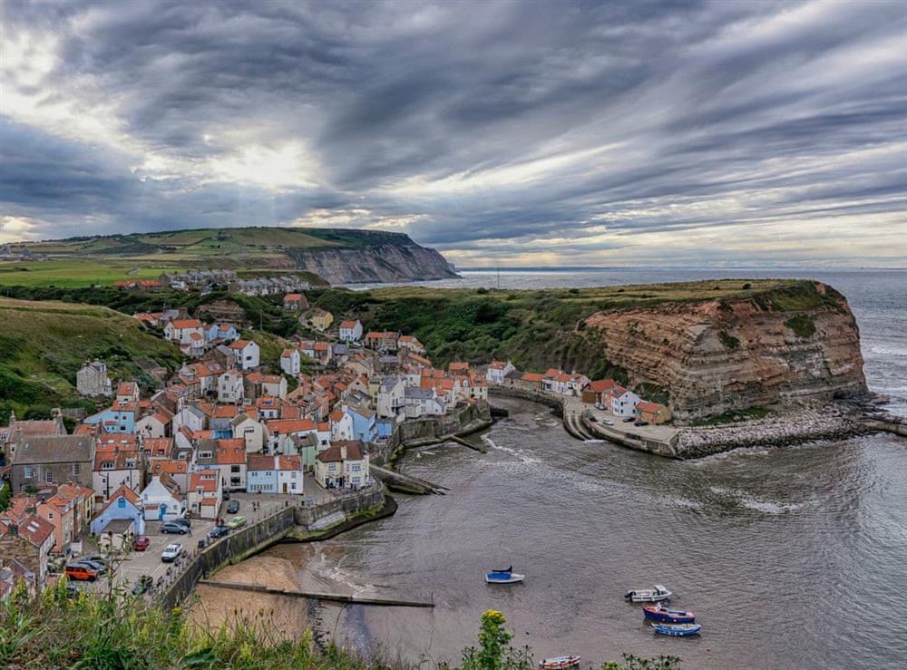 Staithes, clinging to the North Yorkshire coastline at Rockpool Cottage in , Staithes near Whitby