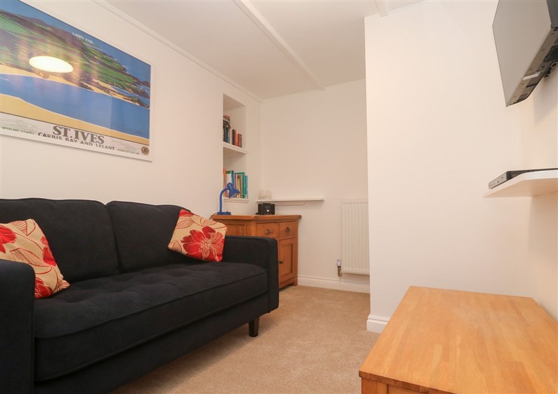 Relax in the living area at Rockpools, 23 Carncrows Street, St Ives