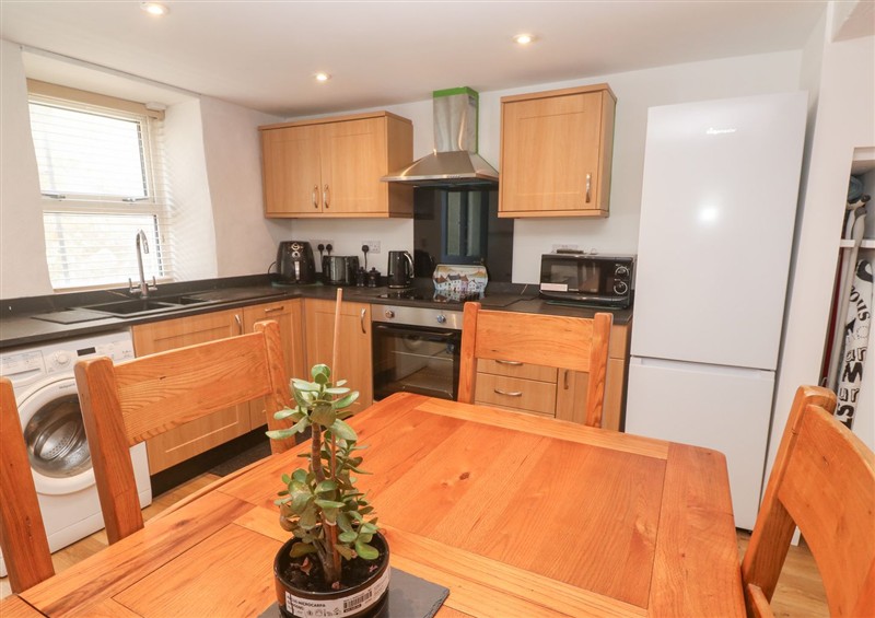 This is the kitchen at Rockpools, 23 Carncrows Street, St Ives