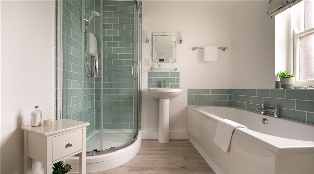 The bathroom at Rockside Cottage in Alnwick, Northumberland