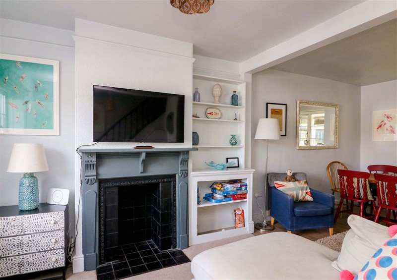 Enjoy the living room at Rockside, Salcombe