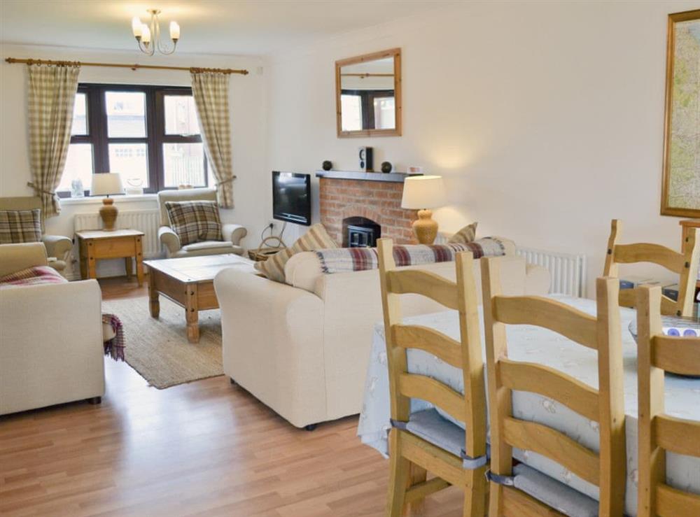 Spacious living/ dining room at Rockview in Beadnell, Northumberland