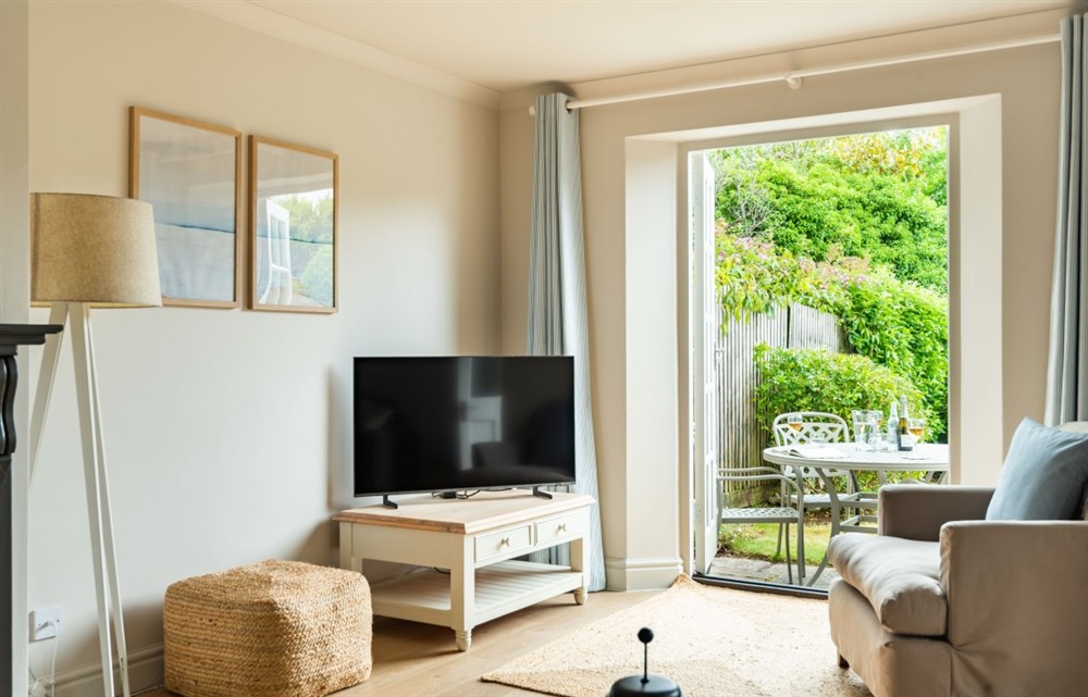 This is the living room at Rocky's Cottage in Thurlestone