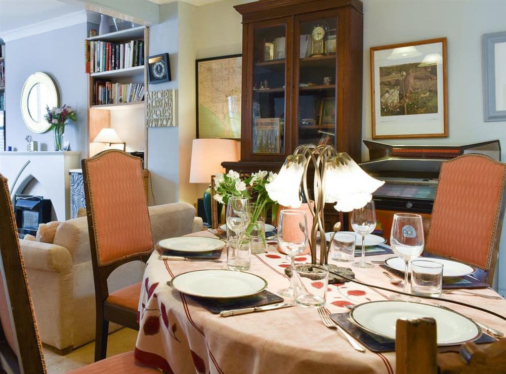 Characterful dining area at Rodwell Trail Cottage in Weymouth, Dorset