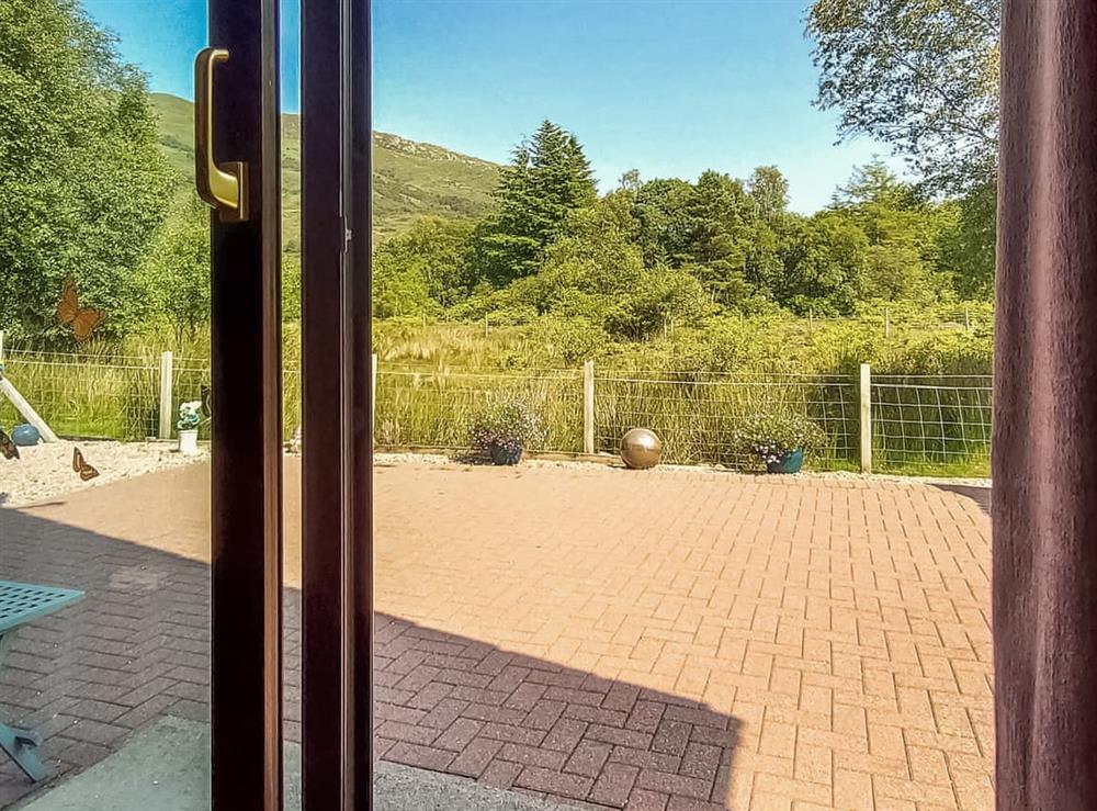 Patio at Roe Deer Cottage in North Ballachulish, near Glencoe, Inverness-Shire