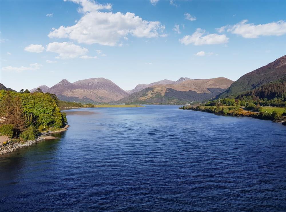 View of Loch Leven from the Ballachulish Bridge at Roe Deer Cottage in North Ballachulish, near Glencoe, Inverness-Shire