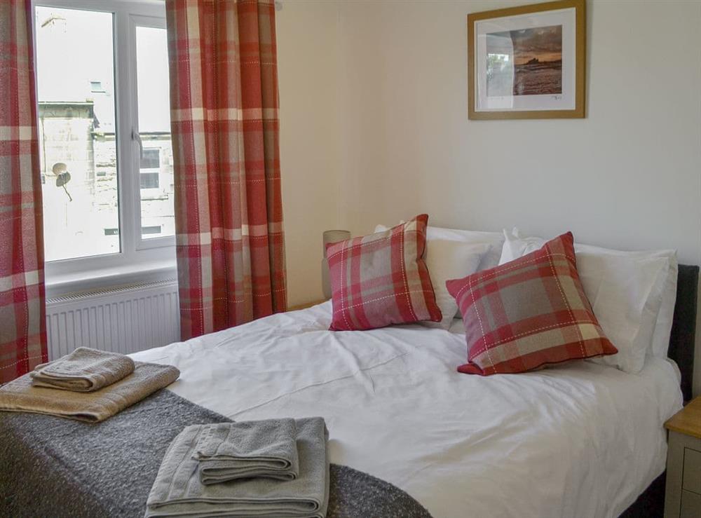 Comfortable double bedroom at ROK House in Amble, Northumberland