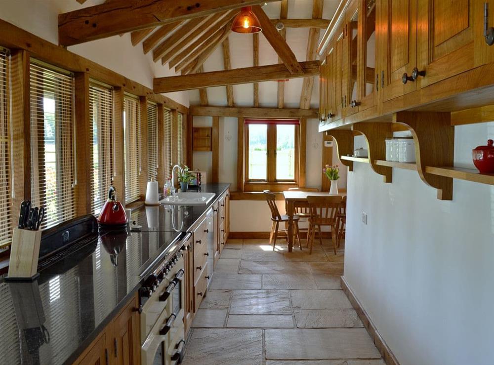 Well equipped kitchen area at Romden Barn in Smarden, near Ashford, Kent