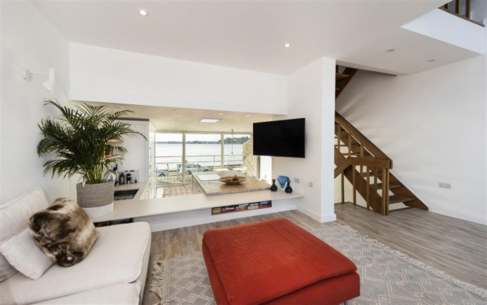 Relax in the living area at Rona Beach in Sandbanks