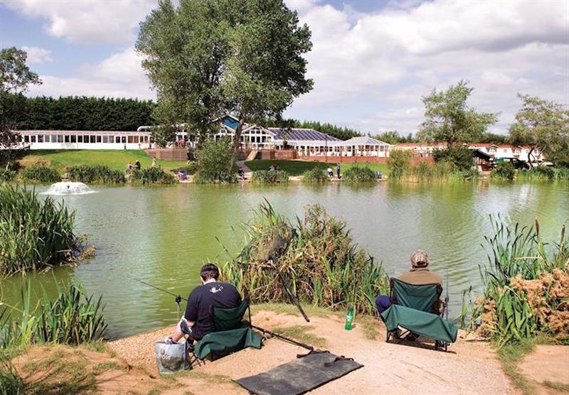 Fishing lake at Rookley Country Park in Isle of Wight, South of England