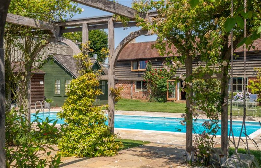 The swimming pool at Rose and Court Barn, Stoke By Nayland