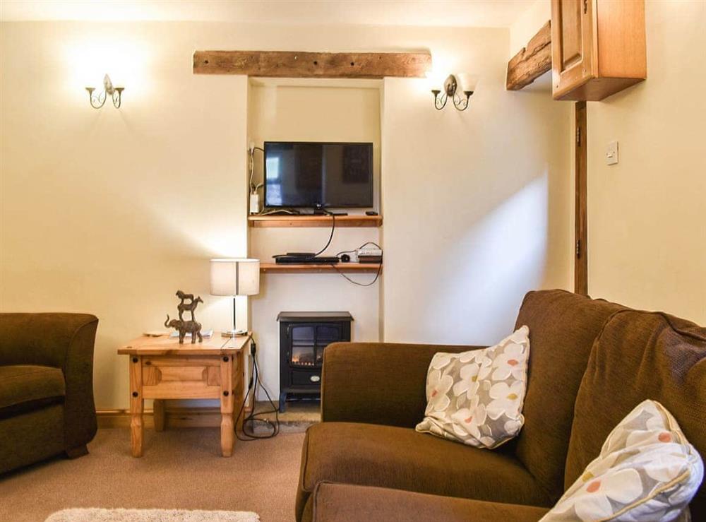 Living room at Rose Barn in Sparrowpit, near Edale, Derbyshire