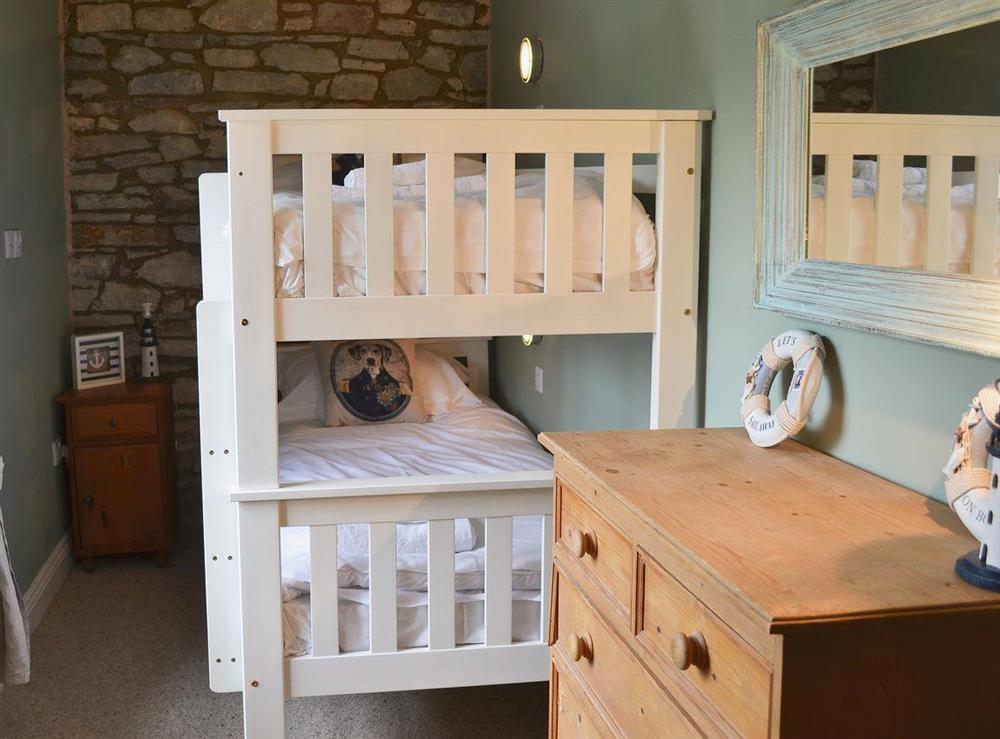Bunk bedroom at Rose Cottage in Beadnell, Northumberland