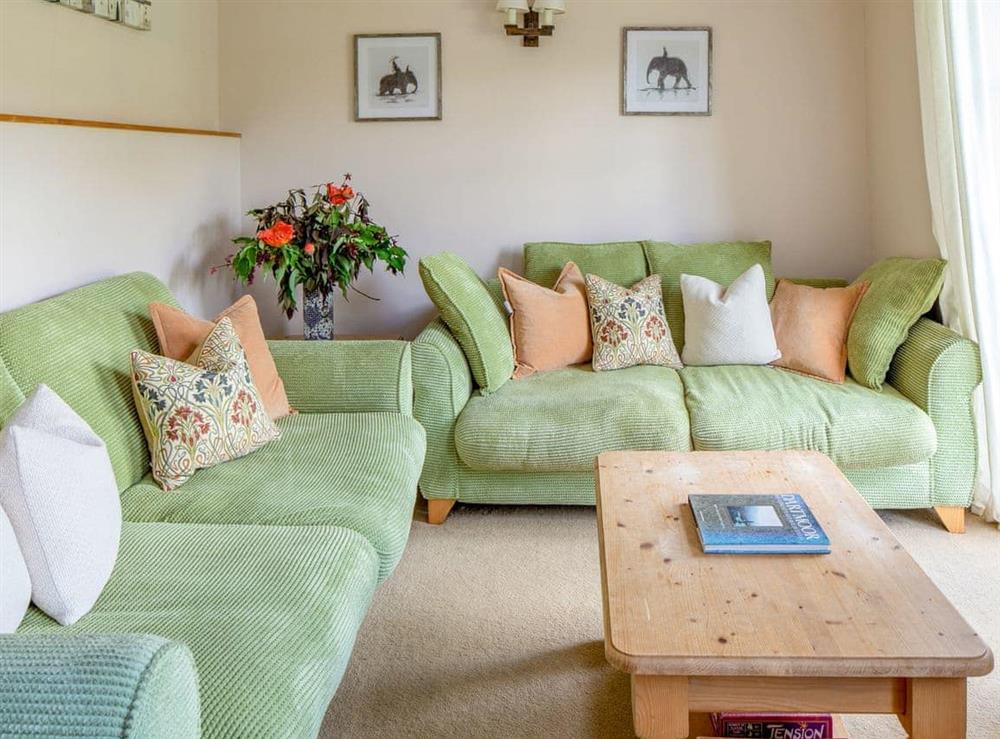 Comfortable living room at Rose Cottage in Bettiscombe, Nr Lyme Regis, Dorset., Great Britain