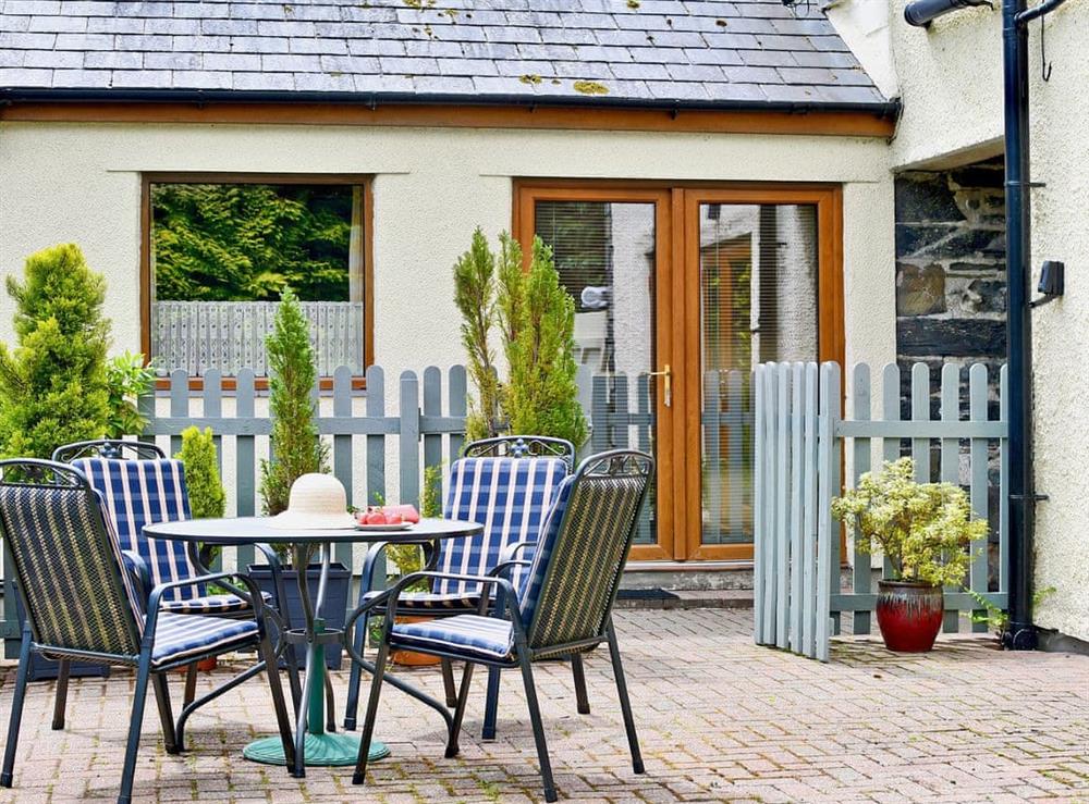 Relaxing sitting-out-area at Rose Cottage in Betws-y-Coed, Conwy, Gwynedd