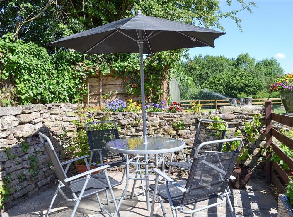 Lovely sitting out area with wonderful rural views at Rose Cottage in Chapel-en-le-Frith, Derbyshire
