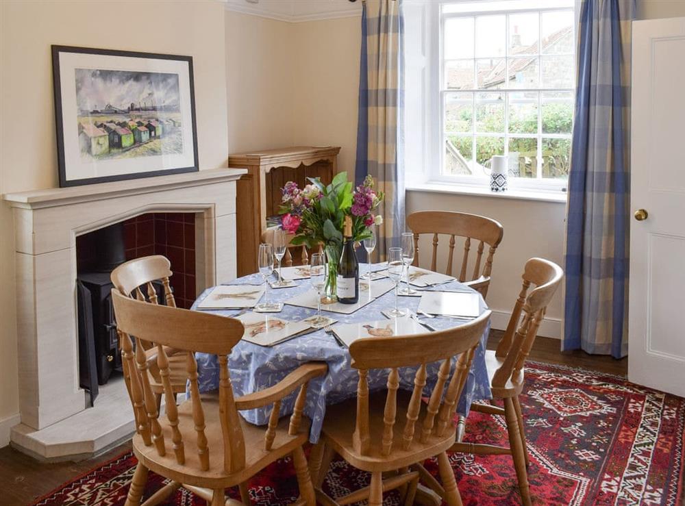 Spacious dining room at Rose Cottage in Fylingthorpe, near Whitby, Yorkshire, North Yorkshire