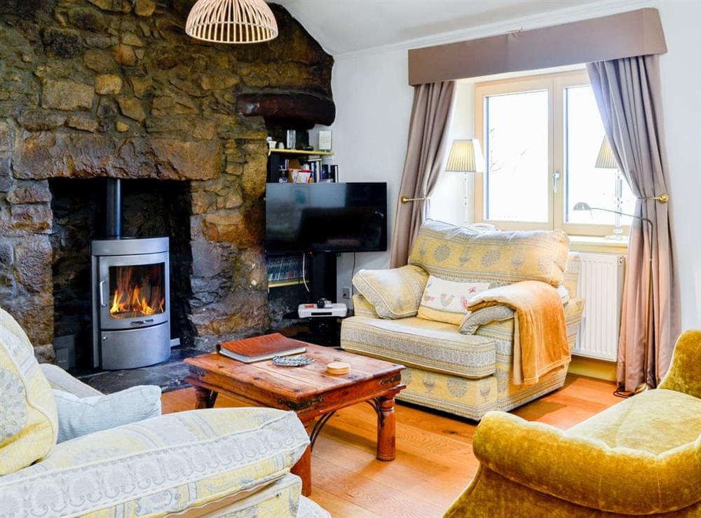 Living room at Rose Cottage in Glenbuchat, near Inverurie, Aberdeenshire
